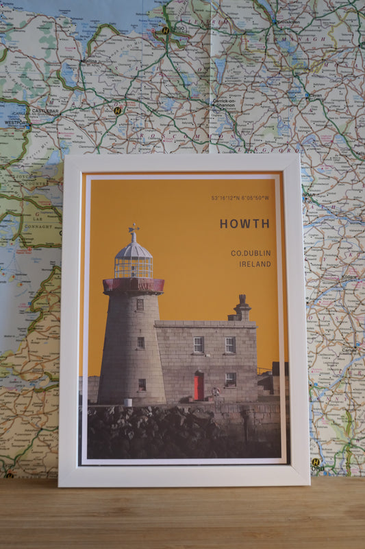 Keepsake Print | Howth Harbour Lighthouse A5